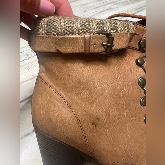 Mia Briene Heel Women’s Hiker Boots Amber size 10 Y2K - Picture 5 of 11